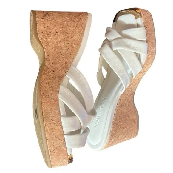 Jimmy Choo Women's Maribou 110 Platform Wedge Slide Sandals, Nee In Box+Dust Bag - Picture 8 of 9